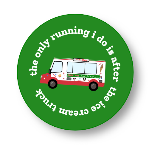 Ice Cream Truck Badge Button