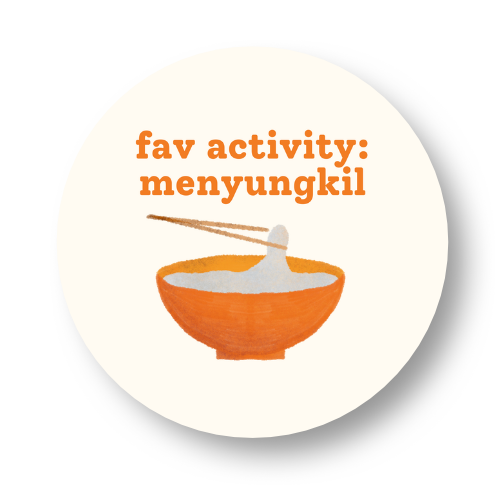 Fav Activity: Menyungkil Badge Button