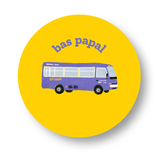 Bas Papal Badge Button