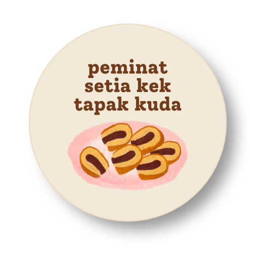 Peminat Setia Kek Tapak Kuda Badge Button