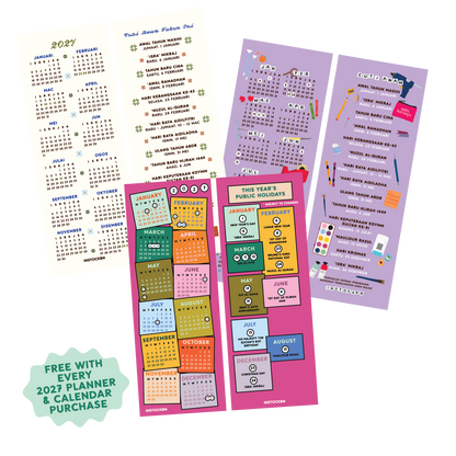 Biru Trifold 2027 Planner