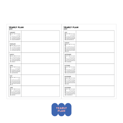 Biru Trifold 2027 Planner