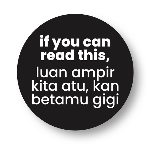 If You Can Read This (Black) Badge Button
