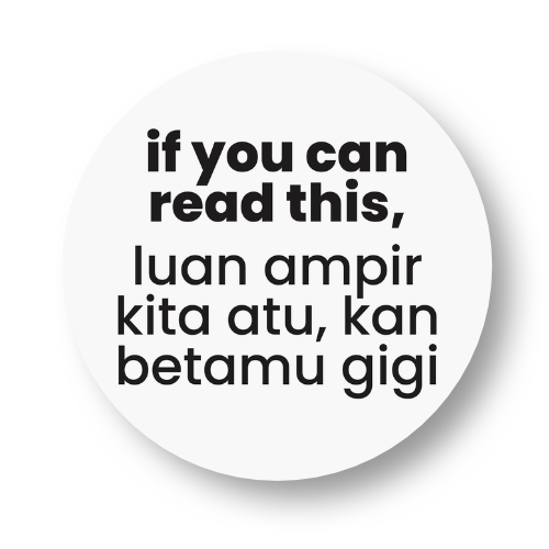 If You Can Read This (White) Badge Button