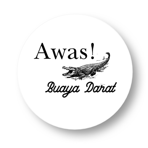 Awas! Buaya Darat Badge Button