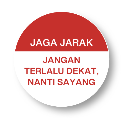 Jaga Jarak Badge Button