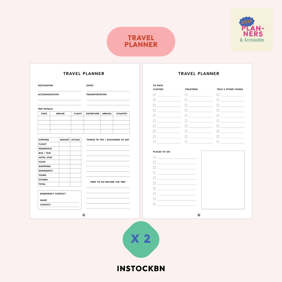 Crafty 2027 Weekly Planner